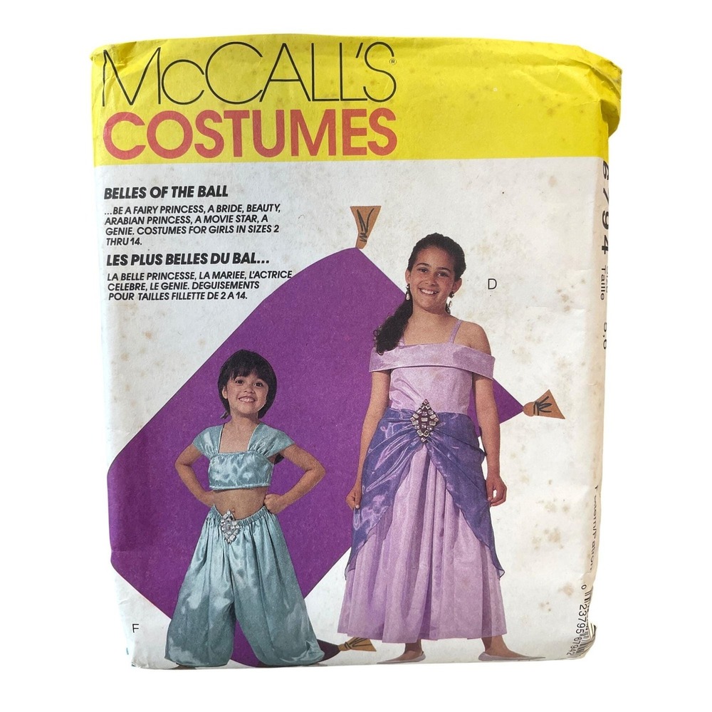 McCalls Costumes Sewing Pattern 6794 Girls Belles Of The Ball Size 5-6